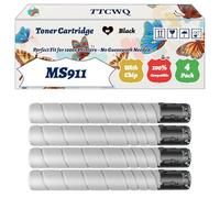 Compatible for Lexmark MS911 Toner Cartridge Work for Lexmark MS911 Printers, with Chip, High Yield 32500 Pages, High-Definition Printing (4 Pack Black)