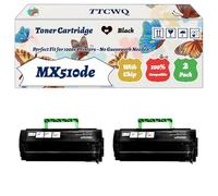 Compatible for Lexmark MX510de Toner Cartridge Work for Lexmark MX310de MX310dn MX410de MX510de MX511de Printers, with Chip, High Yield 20000 Pages, High-Definition Printing (2-Pack Black)