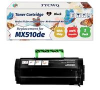 Compatible for Lexmark MX510de Toner Cartridge Work for Lexmark MX511dhe MX511dte MX611de MX611dhe Printers, with Chip, High Yield 20000 Pages, High-Definition Printing (1 Pack Black)