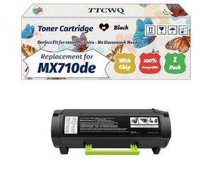 Compatible for Lexmark MX710de Toner Cartridge Work for Lexmark MX710de MX710dhe MX711de MX711dhe MX810dfe Printers (1 Pack Black)