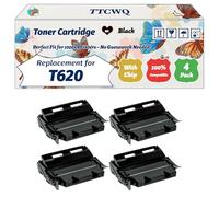 Compatible for Lexmark T620 Toner Cartridge Work for Lexmark T620 T622 X620 Printers, with Chip, High Yield 30000 Pages, High-Definition Printing (4 Pack Black)