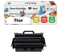 Compatible for Lexmark T640 Toner Cartridge Work for Lexmark T642tn T644 T644dn T644dtn T644n T644tn Printers, with Chip, High Yield 21000 Pages, High-Definition Printing (1 Pack Black)