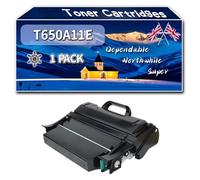 Compatible for Lexmark T650A11E T650A21E Toner Cartridges, Work for Lexmark T652 T654N T654DN T654DTN T654 T656DN Printers, Toner Cartridges (1 Pack Black)