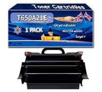 Compatible for Lexmark T650A21E Toner Cartridges, Work for Lexmark T650dn T650dtn T650n T654dn T652dn T652dtn T652n T654dtn T654n Printers, Toner Cartridges (1 Pack Black)