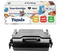 Compatible for Lexmark T650dn Toner Cartridge Work for Lexmark T650dn T650dtn T650n T652dn T652dtn T652n T654dn T654dtn Printer (1 Pack Black)