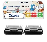 Compatible for Lexmark T650dn Toner Cartridge Work for Lexmark T650dn T650dtn T650n T652dn T652dtn T652n T654dn T654dtn Printer (2-Pack Black)