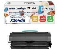 Compatible for Lexmark X264dn Toner Cartridge Work for Lexmark X262 X264dn X363dn X364dn X364dw Printers, with Chip, High Yield 9000 Pages, High-Definition Printing (1 Pack Black)