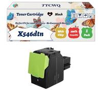 Compatible for Lexmark X546dtn Toner Cartridge Work for Lexmark C546 C546dtn X544 X544dtn X546dtn Printers, with Chip, High Yield 2500 Pages, High-Definition Printing (1 Pack Black)