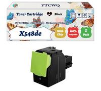 Compatible for Lexmark X548de Toner Cartridge Work for Lexmark C546 C546dtn X544dtn X546dtn X548de X548dte Printers, with Chip, High Yield 2500 Pages, High-Definition Printing (1 Pack Black)