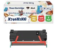 Compatible for Lexmark X746H1KG X746A1CG X746A1MG X746A1YG Toner Cartridge Work for Lexmark X746DE X748DE Printers (1 Pack Black)