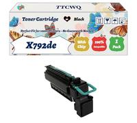 Compatible for Lexmark X792de Toner Cartridge Work for Lexmark C792de C792dhe C792dte C792E X792de Printers, with Chip, High Yield 20000 Pages, High-Definition Printing (1 Pack Black)