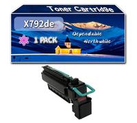 Compatible for Lexmark X792de Toner Cartridge, Work for Lexmark C792de C792dhe C792dte C792E X792de Printers, Toner Cartridge X792X1KG X792X1CG X792X1MG X792X1YG (1 Pack Magenta)