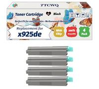 Compatible for Lexmark x925de Toner Cartridge Work for Lexmark C925de C925dte X925de Printers, with Chip, High Yield 8500 Pages, High-Definition Printing (4 Pack Black)