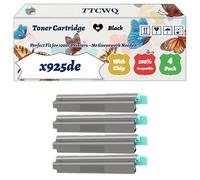 Compatible for Lexmark x925de Toner Cartridge Work for Lexmark C925de C925dte X925de Printers, with Chip, High Yield 8500 Pages, High-Definition Printing (4 Pack Black)