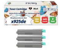 Compatible for Lexmark x925de Toner Cartridge Work for Lexmark C925de C925dte X925de Printers, with Chip, High Yield 8500 Pages, High-Definition Printing (3 Pack Black)