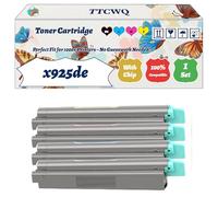 Compatible for Lexmark x925de Toner Cartridge Work for Lexmark C925de C925dte X925de Printers, with Chip, High Yield 8500 Pages, High-Definition Printing (4-Pack BK/C/M/Y)