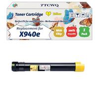 Compatible for Lexmark X940e Toner Cartridge Work for Lexmark X940e X945e Printers, with Chip, High Yield 32000 Pages, High-Definition Printing (1 Pack Yellow)