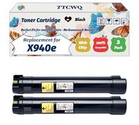 Compatible for Lexmark X940e Toner Cartridge Work for Lexmark X940e X945e Printers, with Chip, High Yield 32000 Pages, High-Definition Printing (2 Pack Black)