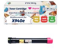 Compatible for Lexmark X940e Toner Cartridge Work for Lexmark X940e X945e Printers, with Chip, High Yield 32000 Pages, High-Definition Printing (1 Pack Magenta)