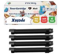 Compatible for Lexmark X950de Toner Cartridge Work for Lexmark X950 X950de X950dhe X952 X952de X954de Printers, with Chip, High Yield 36000 Pages, High-Definition Printing (4 Pack Black)