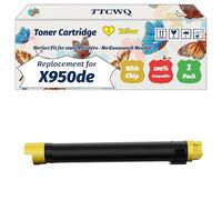 Compatible for Lexmark X950de Toner Cartridge Work for Lexmark X950 X950de X950dhe X952 X952de X954de Printers, with Chip, High Yield 36000 Pages, High-Definition Printing (1 Pack Yellow)