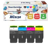 Compatible for Lexmark XC2130 Toner Cartridge Work for Lexmark XC2130 XC2132 Printers, with Chip, High Yield 6000 Pages, High-Definition Printing (4-Pack BK/C/M/Y)