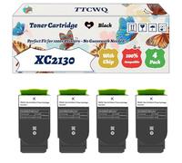 Compatible for Lexmark XC2130 Toner Cartridge Work for Lexmark XC2130 XC2132 Printers, with Chip, High Yield 6000 Pages, High-Definition Printing (4 Pack Black)