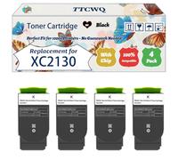 Compatible for Lexmark XC2130 Toner Cartridge Work for Lexmark XC2130 XC2132 Printers, with Chip, High Yield 6000 Pages, High-Definition Printing (4 Pack Black)