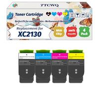 Compatible for Lexmark XC2130 Toner Cartridge Work for Lexmark XC2130 XC2132 Printers, with Chip, High Yield 6000 Pages, High-Definition Printing (4-Pack BK/C/M/Y)