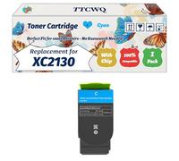 Compatible for Lexmark XC2130 Toner Cartridge Work for Lexmark XC2130 XC2132 Printers, with Chip, High Yield 6000 Pages, High-Definition Printing (1 Pack Cyan)