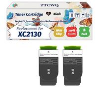 Compatible for Lexmark XC2130 Toner Cartridge Work for Lexmark XC2130 XC2132 Printers, with Chip, High Yield 6000 Pages, High-Definition Printing (2 Pack Black)