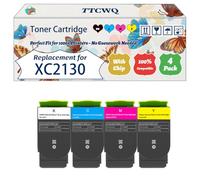 Compatible for Lexmark XC2130 Toner Cartridge Work for Lexmark XC2130 XC2132 Printers, with Chip, High Yield 6000 Pages, High-Definition Printing (4-Pack BK/C/M/Y)