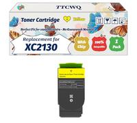 Compatible for Lexmark XC2130 Toner Cartridge Work for Lexmark XC2130 XC2132 Printers, with Chip, High Yield 6000 Pages, High-Definition Printing (1 Pack Yellow)