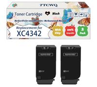 Compatible for Lexmark XC4342 Toner Cartridge Work for Lexmark XC4342 XC4352 Printers, with Chip, High Yield 25000 Pages, High-Definition Printing (2 Pack Black)