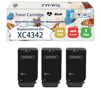 Compatible for Lexmark XC4342 Toner Cartridge Work for Lexmark XC4342 XC4352 Printers, with Chip, High Yield 25000 Pages, High-Definition Printing (3 Pack Black)