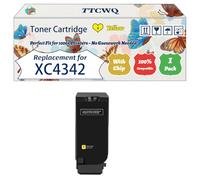 Compatible for Lexmark XC4342 Toner Cartridge Work for Lexmark XC4342 XC4352 Printers, with Chip, High Yield 25000 Pages, High-Definition Printing (1 Pack Yellow)
