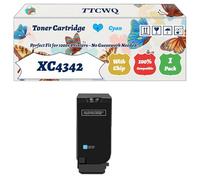 Compatible for Lexmark XC4342 Toner Cartridge Work for Lexmark XC4342 XC4352 Printers, with Chip, High Yield 25000 Pages, High-Definition Printing (1 Pack Cyan)