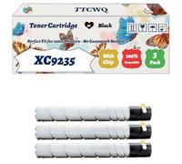 Compatible for Lexmark XC9235 Toner Cartridge Work for Lexmark XC9235 XC9245 XC9265 Printers, with Chip, High Yield 30000 Pages, High-Definition Printing (3 Pack Black)