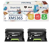 Compatible for Lexmark XM5365 Drum Unit Work for Lexmark MS725 dvn MS821 dn MS821 n MS822 de MS823 dn MS823 m MS825 Printers (2-Pack Black)