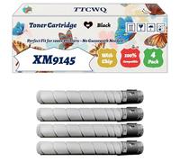 Compatible for Lexmark XM9145 Toner Cartridge Work for Lexmark XM9145 XM9155 XM9165 Printers, with Chip, High Yield 10000 Pages, High-Definition Printing (4 Pack Black)