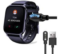 Compatible for LLKBOHA Smart Watch 1.85" Inches HD Touch Screen Charger, 2 Pin Magnetic USB Replacement Charging Compatible with LLKBOHA P75 1.85" Smart Watch (Black)