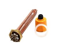 Compatible for LUJINXUN，Copper Water Heating Element DN32 DN40 DN50 220V 3KW Tubular Heater Resistance(DN32 41mm,4.5KW 225mm)