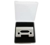 Compatible For Magic，2-Hole Stagger-Tooth Ceramic Movable Blade Cordless Clipper Replaceable Blade，Compatible For WAHL，Shear Clipper With Plastic Box(White 1pc)