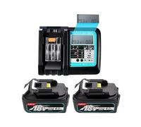 Compatible for Makita 18V 6.0 8.0Ah Rechargeable Battery Compatible for Makita Power Tools with LED Li-ion Replacement LXT BL1860 1850 Volt 6000mAh(Sky Blue)