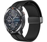 Compatible for Mibro GS Explorer S Bands,Lamshaw Soft Silicone Magnetic Buckle Sport Wristband Replacement Straps Compatible for Mibro GS Explorer S,Pro 2,Active2,Lite3 Pro,Watch GT,etc (Black, 22mm)