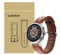 Compatible for Michael Kors MKGO Bands, Blueshaw Soft Classic Genuine Leather Replacement Strap for Michael Kors Access MKGO Smartwatch (Brown)