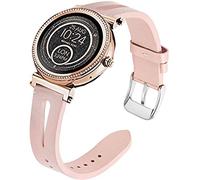 Compatible for Michael Kors Sofie Bands, LvBu Stainless Steel Metal Replacement Straps Compatible for Michael Kors Sofie/Michael Kors Runway Smartwatch (Pink)