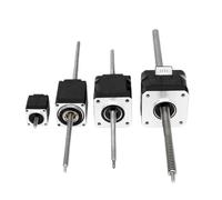 Compatible for Mini Nema8/Nema11/Nema14/Nema17/Nema23 Non-captive Lead Screw Stepper Motor Through Shaft 3.5/5/8/9.5/10 Linear Step Motor(Ivory)