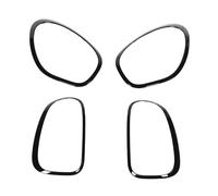 Compatible For MINI R60 Countryman John Cooper Works 2011-2016 Headlight Tail Lights Cover Ring Decoration Trim Light Decoration Sticker(Black 4Pcs)