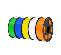 Compatible for Most FDM 3D Printers & 3D Pens, 5KG PL and ABS Filament Set 1.75mm, 6 Basic Colors 3D Printing Filament(PLA Yellow 5KG)